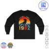 40 Years Old Awesome Since 1982 Dinosaur 40th Birthday Long Sleeve T Shirt