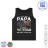 Mens I'm A Dad Papa And USA Veteran Shirt Papa Father's Day T Shirt Tank Top