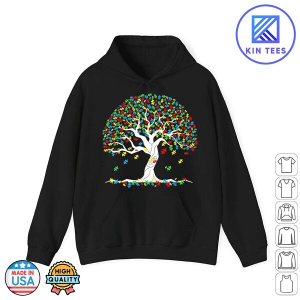 Tree Of Life Autism Awareness Month ASD Supporter Hoodie