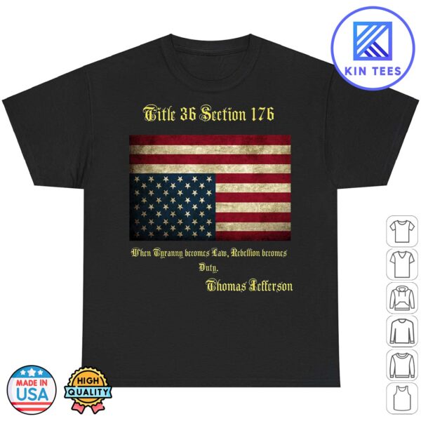 Distressed American Flag Thomas Jefferson Patriot T-Shirt