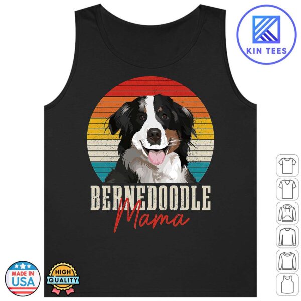 Bernedoodle Mama Dog Owner Vintage Retro Bernedoodle Mom Tank Top